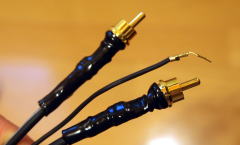 New RCA plug attached to tonearm cable