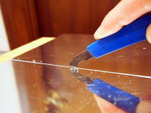 Cutting aluminum panel w/ cutter (1)