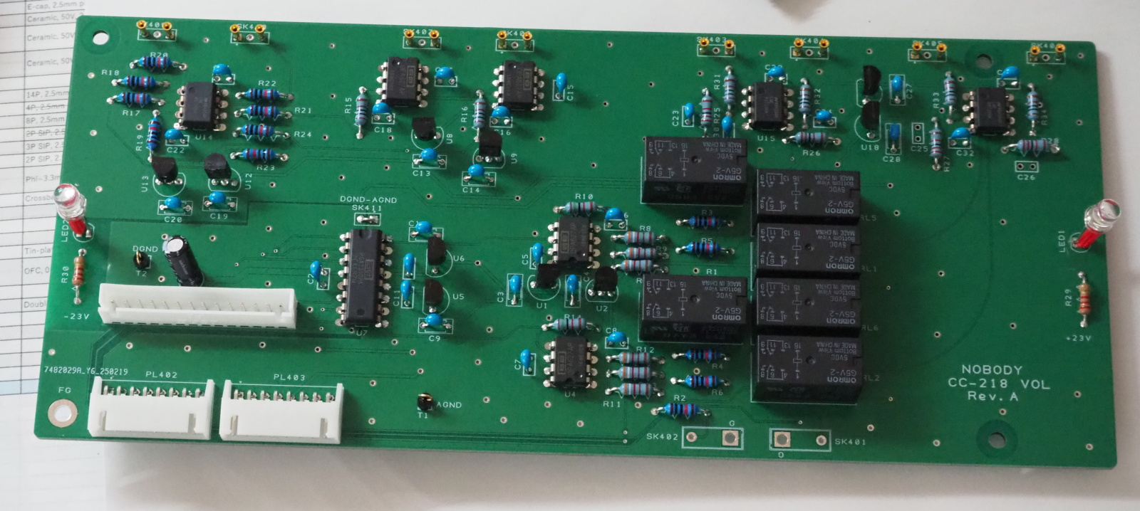 Assembly -- CC-218 VOL Rev.A (top)