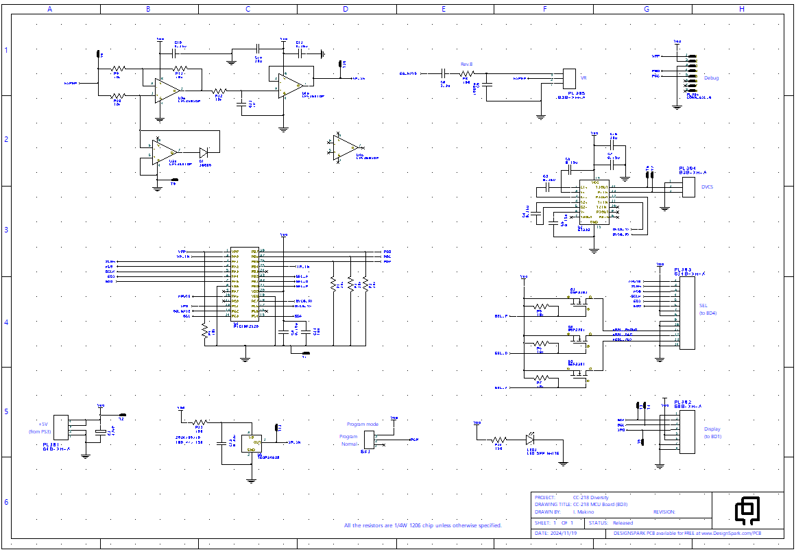 Schematic of CC-218 MCU
