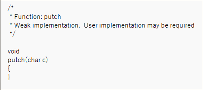 Template of putch()
